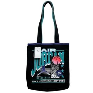 Jordan Jam 84 Unisex Vintage Tote Retro-inspired Black/Multi NWT